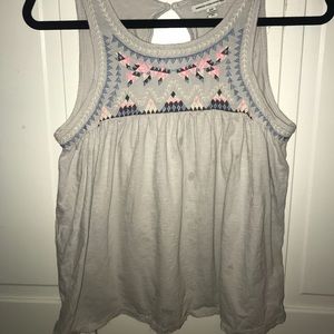 American Eagle Embroidered Tank Top